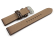 Thick Dark brown Leather Watch Strap with additional metal loop 22mm 24mm 26mm