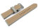 Thick Grey Leather Watch Strap with additional metal loop 24mm