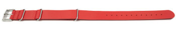 Watch strap Nato genuine leather red 18mm 20mm 22mm 24mm