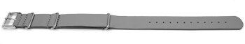 Watch strap Nato genuine leather grey 18mm 20mm 22mm 24mm