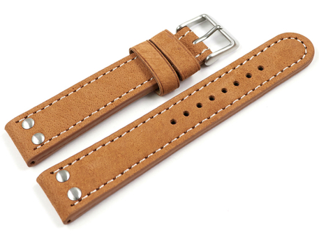 Watch strap Genuine water buffalo vintage light brown...