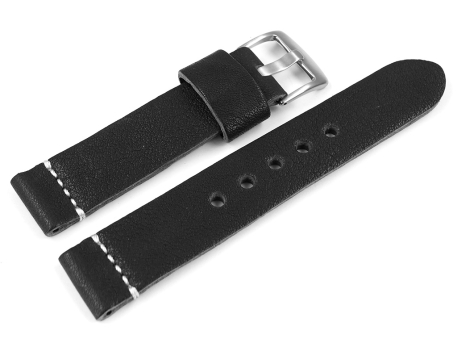 Very Soft Black Leather Watch Strap model Bari 20mm 22mm...