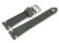 Dark Grey Leather Watch Strap model Fresh 18mm Steel