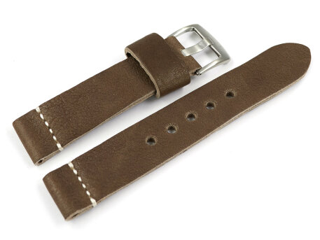 Very Soft Old Brown Leather Watch Strap model Bari 20mm...