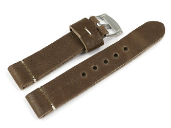 Very Soft Old Brown Leather Watch Strap model Bari 20mm 22mm 24mm 26mm 28mm