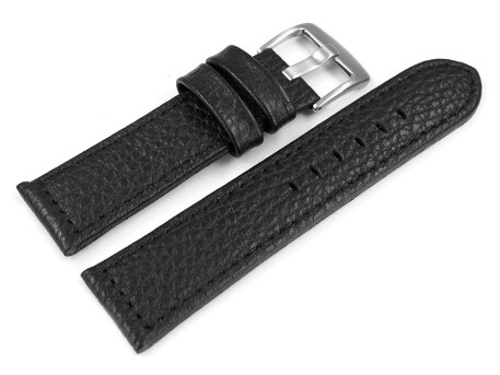Black Soft Grained Leather Watch Strap 20mm 22mm 24mm 26mm 28mm