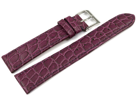 Watch strap - genuine leather - Safari - eggplant 12mm 14mm 16mm 18mm 20mm 22mm