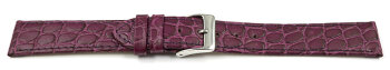 Watch strap - genuine leather - Safari - eggplant 12mm...