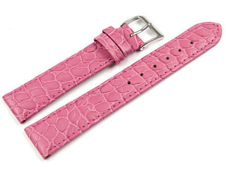 Watch strap - genuine leather - Safari - Pink 12mm 14mm...