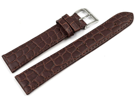 Watch strap - genuine leather - Safari - Dark Brown 12mm...