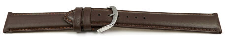 Watch strap Genuine leather smooth dark brown 13mm 15mm 17mm 19mm 21mm 23mm