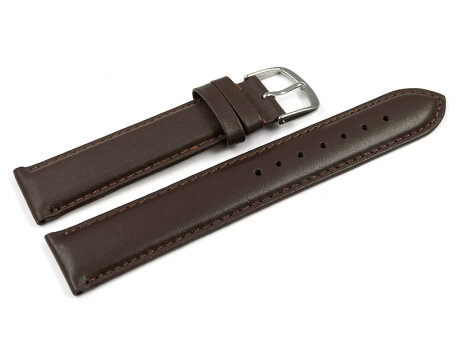 Watch strap Genuine leather smooth dark brown 13mm 15mm 17mm 19mm 21mm 23mm