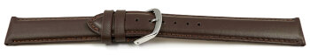 Watch strap Genuine leather smooth dark brown 13mm 15mm...