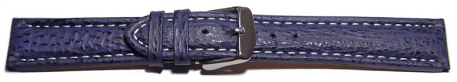 XL Watch strap Genuine Shark leather dark blue 18mm 20mm 22mm 24mm