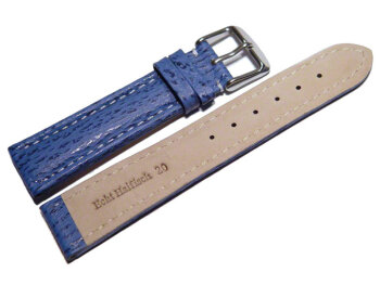 XL Watch strap Genuine Shark leather light blue 18mm 20mm 22mm 24mm