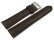 XL Watch strap Genuine grained leather dark brown 18mm 20mm 22mm 24mm