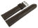 XL Watch strap Genuine grained leather dark brown white stitching 18mm 20mm 22mm 24mm