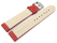 XL Watch strap Genuine grained leather red white stitching 18mm 20mm 22mm 24mm 26mm 28mm