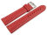 XL Watch strap Genuine grained leather red white stitching 18mm 20mm 22mm 24mm