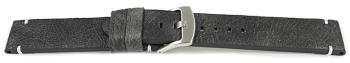 Leather Quick release Watch Strap Black without padding...