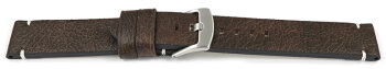 Leather Quick release Watch Strap dark brown without...