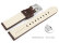 Brown Leather Quick release Watch Strap Miami without padding 20mm 22mm 24mm 26mm