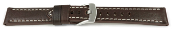 Dark Brown Leather Quick release Watch Strap Miami...