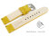 Quick release Watch Strap yellow Veluro leather without padding 18mm 20mm 22mm 24mm