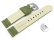 Quick release Watch Strap Khaki Veluro leather without padding 18mm 20mm 22mm 24mm