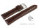 Slightly Shiny Dark Brown Leather Quick release Watch Strap with decorative stitching 18mm 20mm 22mm 24mm