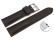 Quick release Watch Strap strong padded Deer Leather dark brown Soft and very flexible 18mm 20mm 22mm 24mm