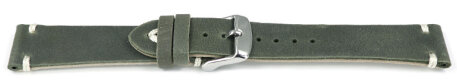 Dark Grey Leather Quick release Watch Strap model Fresh 18mm 19mm 20mm 22mm