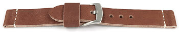 Very Soft Brown Leather Quick release Watch Strap model...