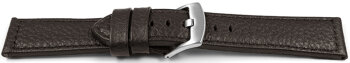 Dark Brown Soft Grained Leather Quick release Watch Strap...