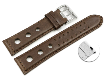 Quick release Watch Strap Genuine leather perforated...