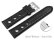 Quick release Watch Strap Genuine leather perforated Vegetable tanned black Model BIO 20mm 22mm 24mm