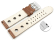 Quick release Watch Strap Genuine leather perforated Vegetable tanned light brown Model BIO 20mm 22mm 24mm