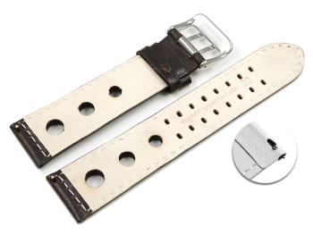 Quick release Watch Strap Genuine leather perforated...
