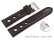 Quick release Watch Strap Genuine leather perforated Vegetable tanned dark brown Model BIO 20mm 22mm 24mm