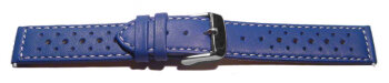 Quick release Watch Strap genuine leather Style blue 16mm...
