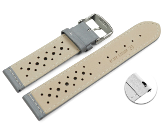 Quick release Watch Strap genuine leather Style grey 16mm 18mm 20mm 22mm