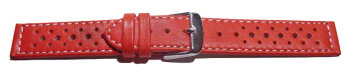 Quick release Watch Strap genuine leather Style red 16mm...