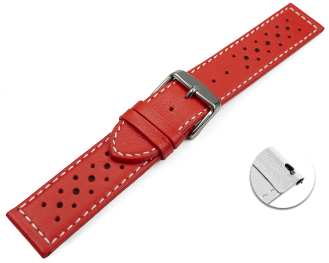 Quick release Watch Strap genuine leather Style red 16mm 18mm 20mm 22mm