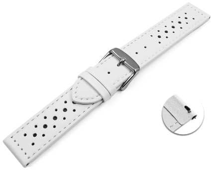 Quick release Watch Strap genuine leather Style white 16mm 18mm 20mm 22mm