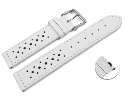 Quick release Watch Strap genuine leather Style white...