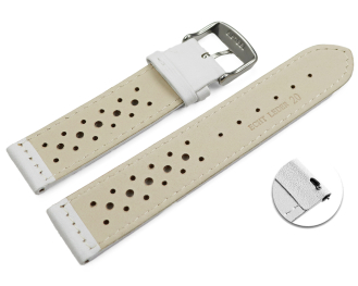 Quick release Watch Strap genuine leather Style white 16mm 18mm 20mm 22mm