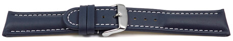 Quick release Watch Strap Genuine leather smooth dark blue 18mm 20mm 22mm 24mm