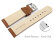Quick release Watch Strap Genuine leather smooth light brown 18mm 20mm 22mm 24mm