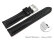 Quick release Watch Strap strong padded smooth black with dark green stitching 18mm 20mm 22mm 24mm