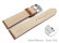 Watch band strong padded croco print light brown 18mm 20mm 22mm 24mm